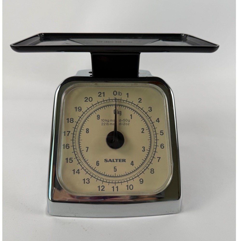 Vintage Salter Mechanical Scale – Chrome Body & Analog Dial – 22lb Capacity
